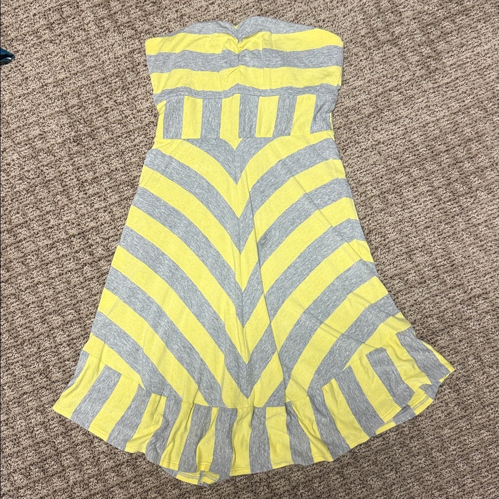 Ella Moss Vibrant Yellow and Soft Gray Top